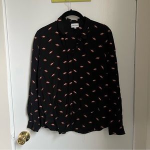 Bimba y Lola Black Lightning Button Down Shirt in XS